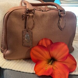 Rose Gold Vintage FENDI Selleria Handbag